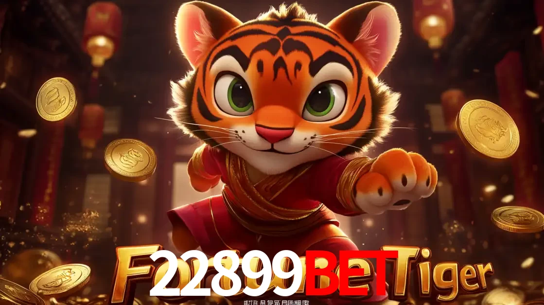 O carismático mascote do jogo de slot Fortune Tiger, um tigre fofo em pose de artes marciais, pronto para trazer sorte e multiplicadores de ganhos no cassino online 22899bet.